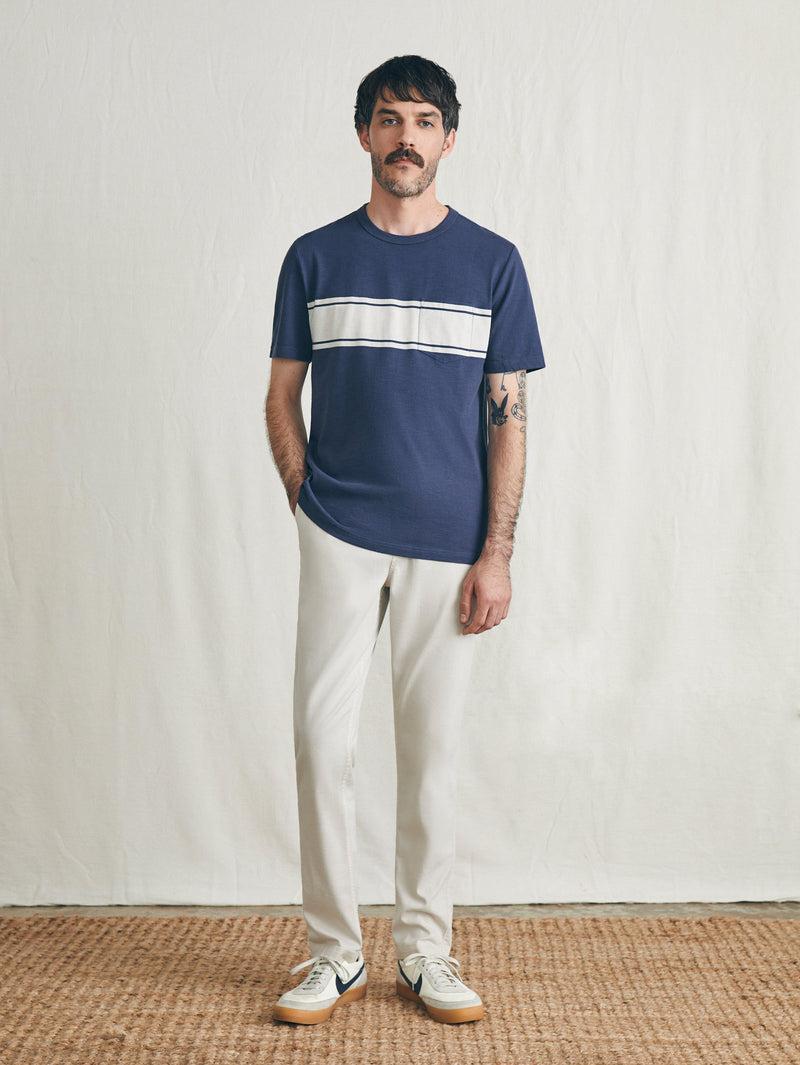 Surf Stripe Sunwashed Tee (Tall) - Dune Navy Product Image