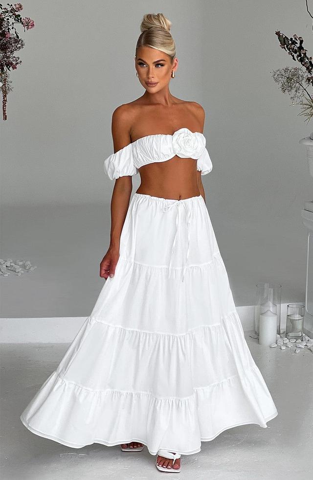 Carmen Maxi Skirt - Ivory Product Image