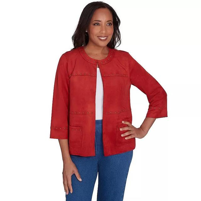 Womens Alfred Dunner Timeless Suede Jacket Product Image