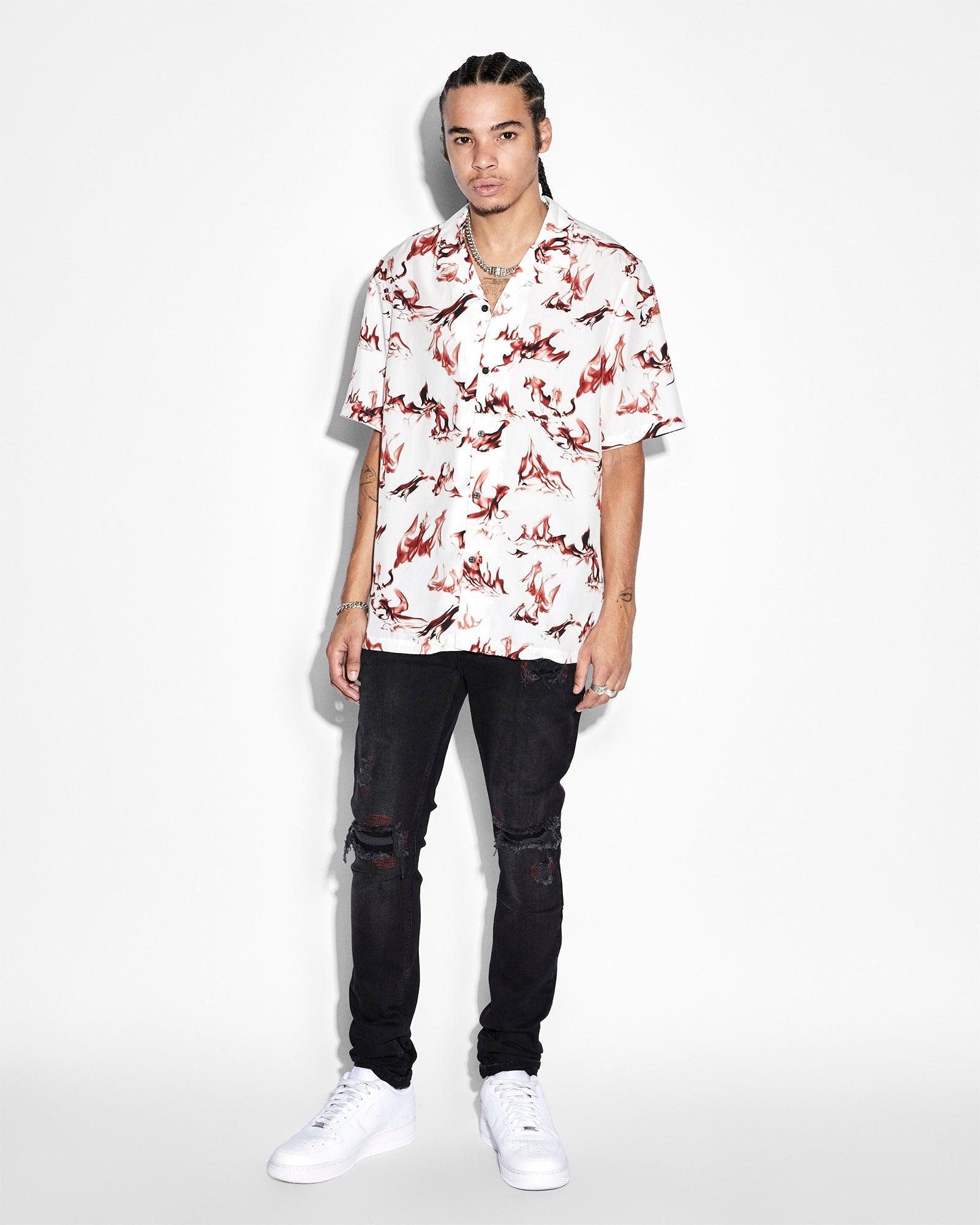 BURNT RESORT SS SHIRT WHITE Male Product Image