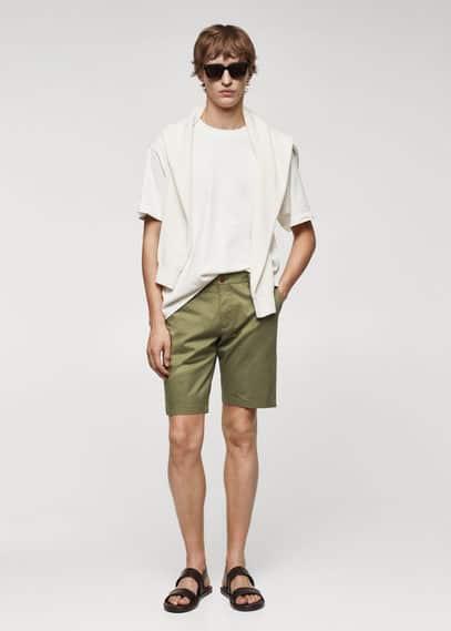 MANGO MAN - Chino Bermuda shorts khakiMen Product Image