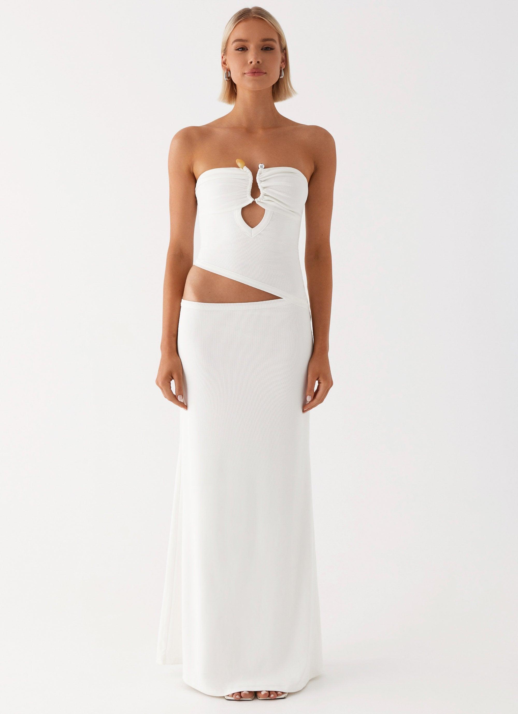 Wild Roses Maxi Dress - White Product Image