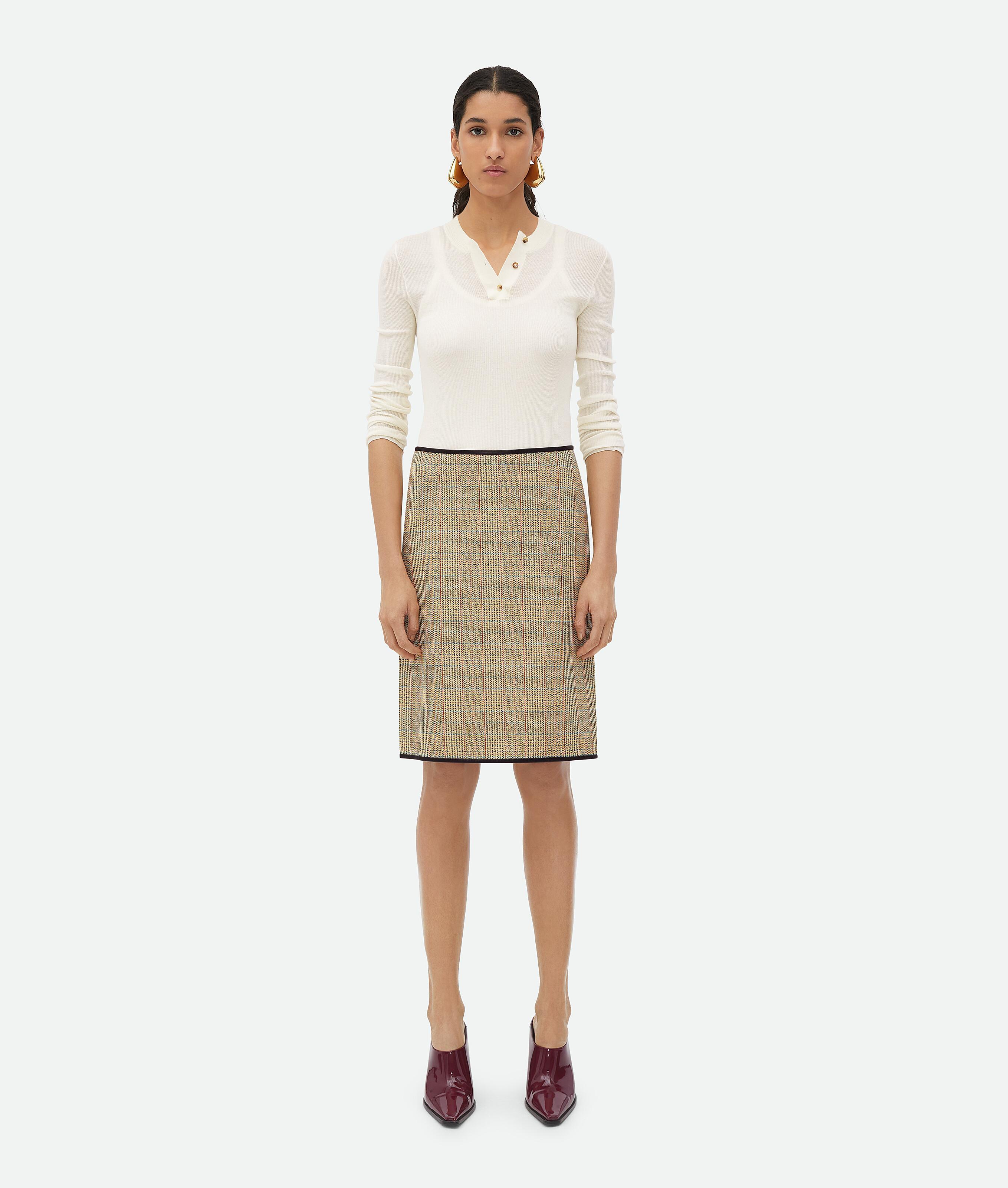 Prince Of Wales Wool Skirt Product Image