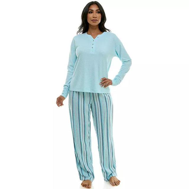 Womens Croft & Barrow 2-pc. Long Pajama Top & Pajama Bottom Sleep Set Product Image