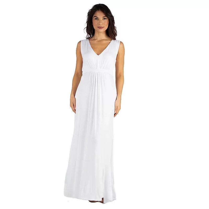 Womens 24seven Comfort Apparel V-Neck Sleeveless Maxi Dress Product Image