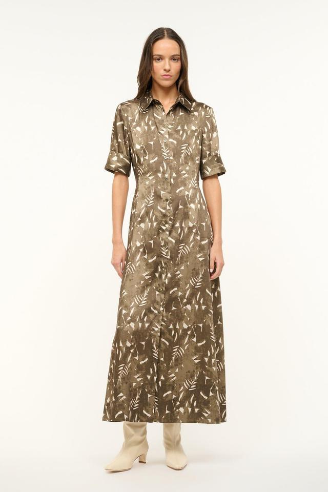 JOAN MAXI DRESS | SERGEANT GREEN PAINTED PALM Product Image