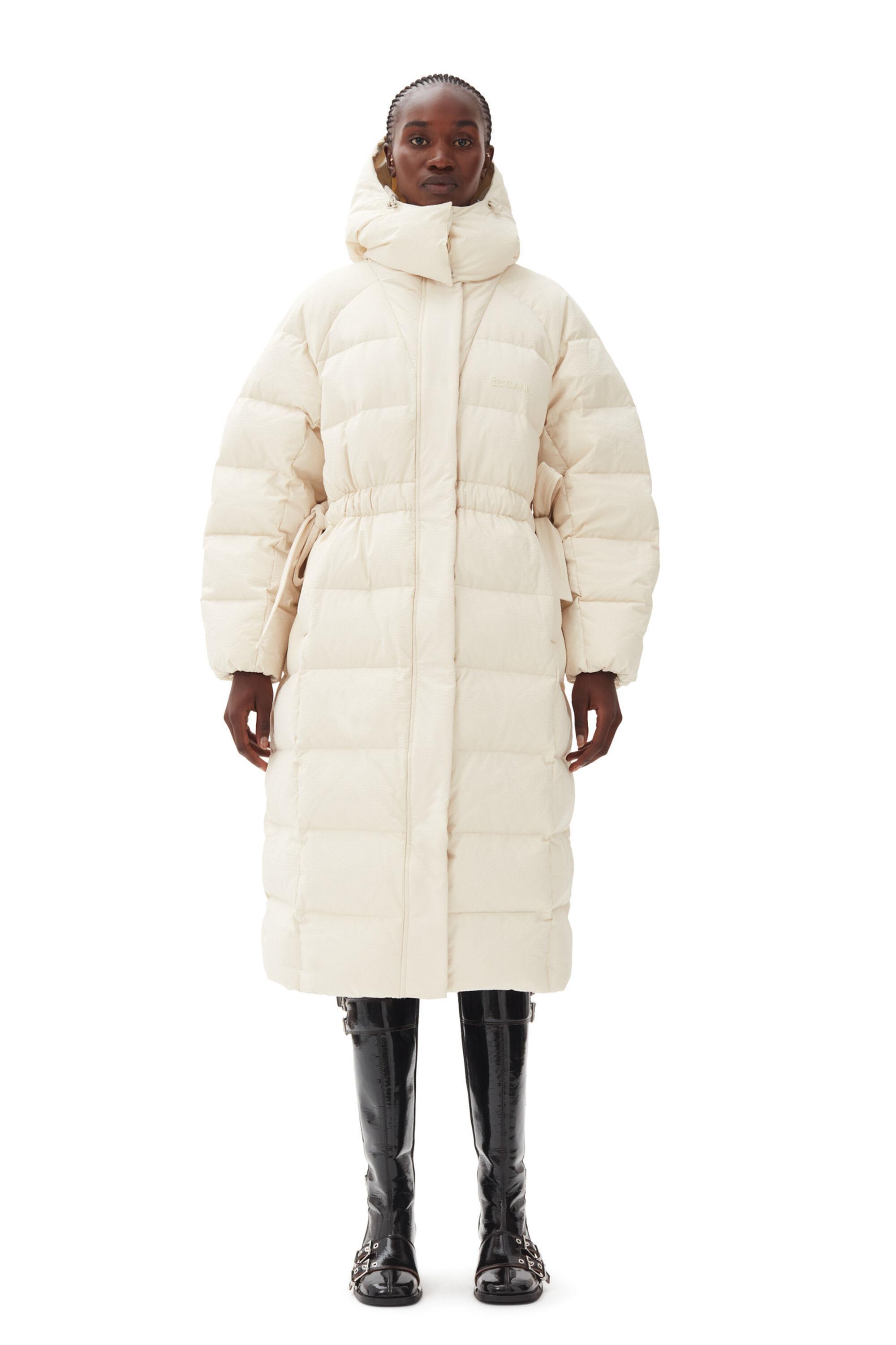 White Tech Puffer Coat Product Image