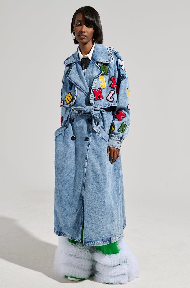 TAKE NOTES DENIM TRENCH Product Image