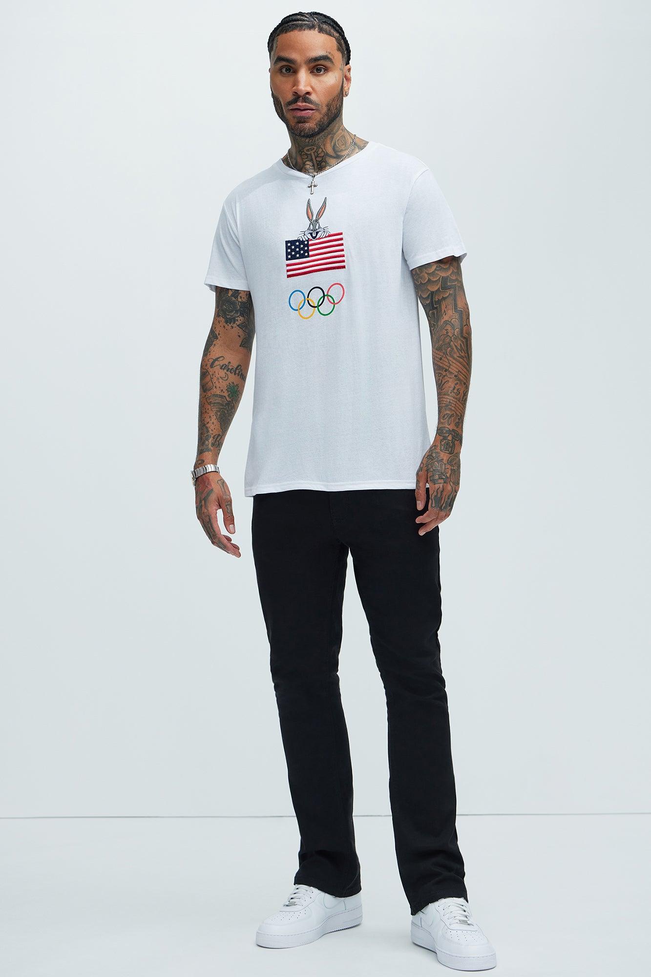 Looney Tunes TEAM USA Short Sleeve Tee - White Product Image