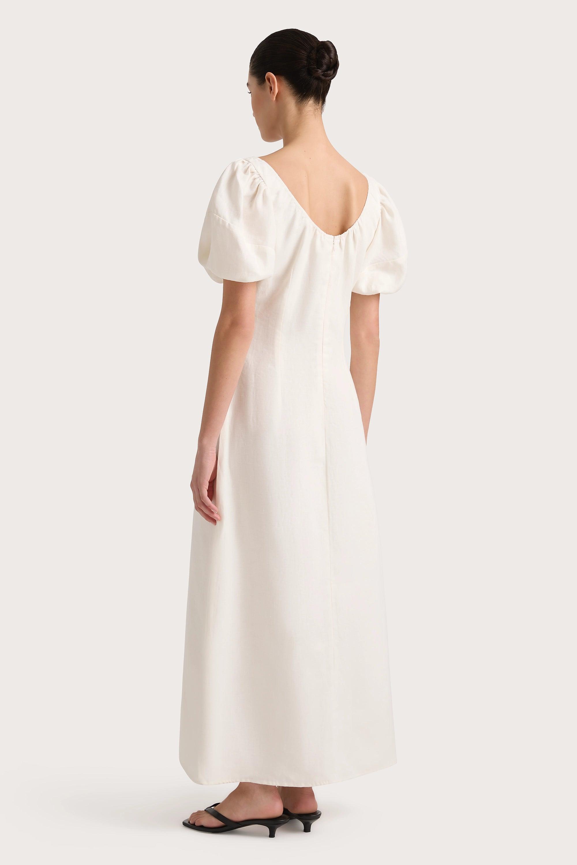 Vence Midi Dress White Product Image