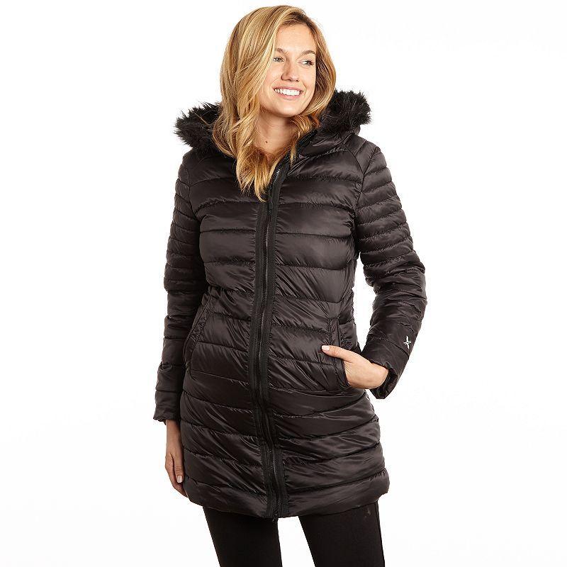 Plus Size Excelled Faux-Fur Hooded Puffer Jacket, Womens Product Image