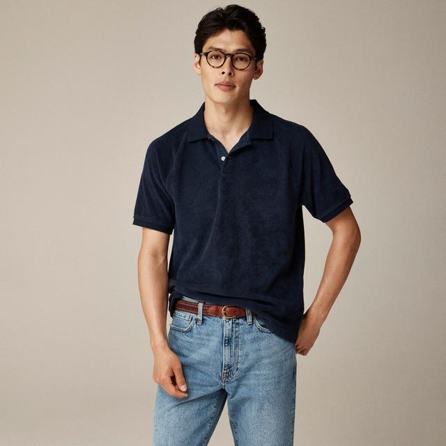 Terry cloth polo shirt Product Image