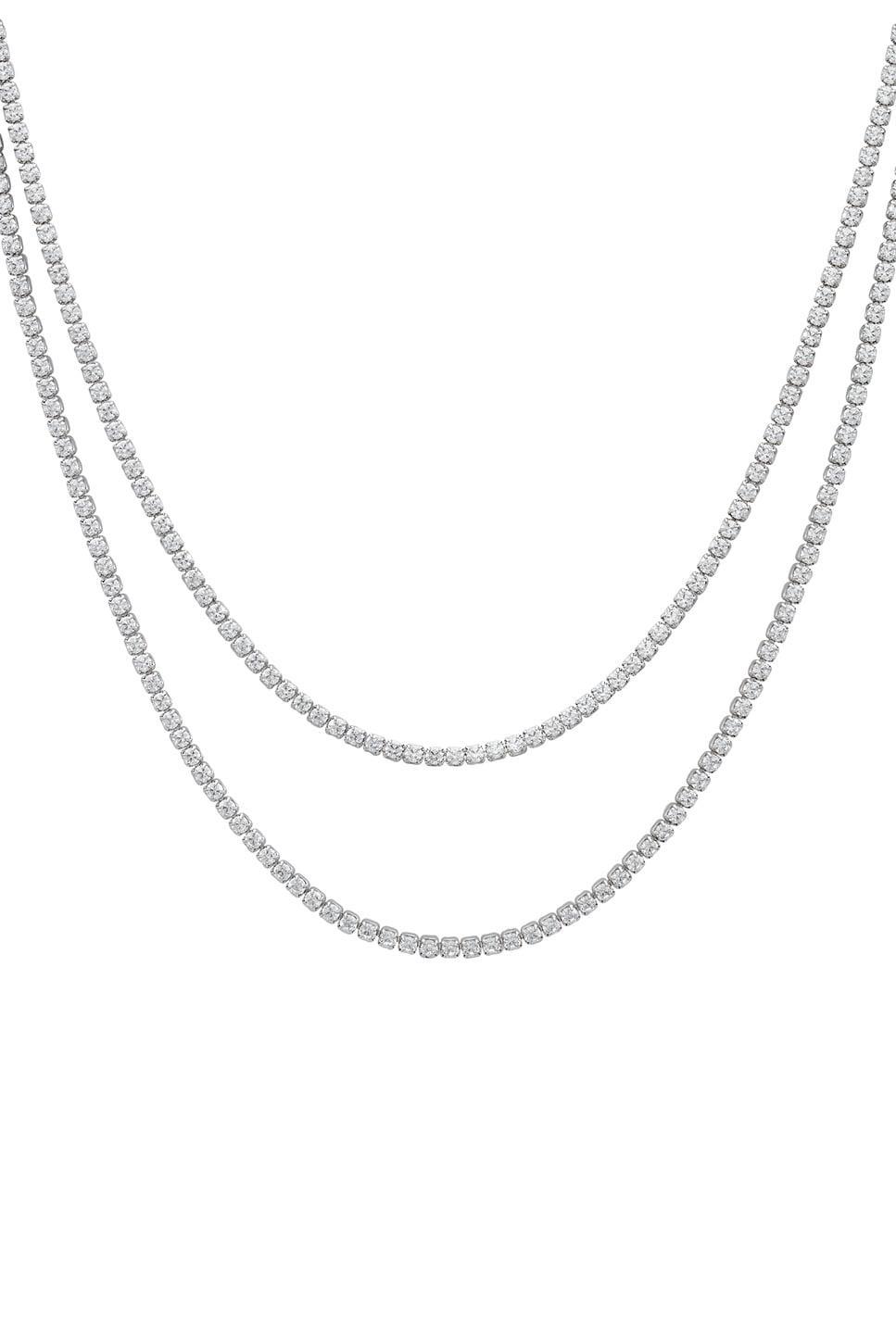 Diamond Tennis Layered Necklace SHASHI Product Image