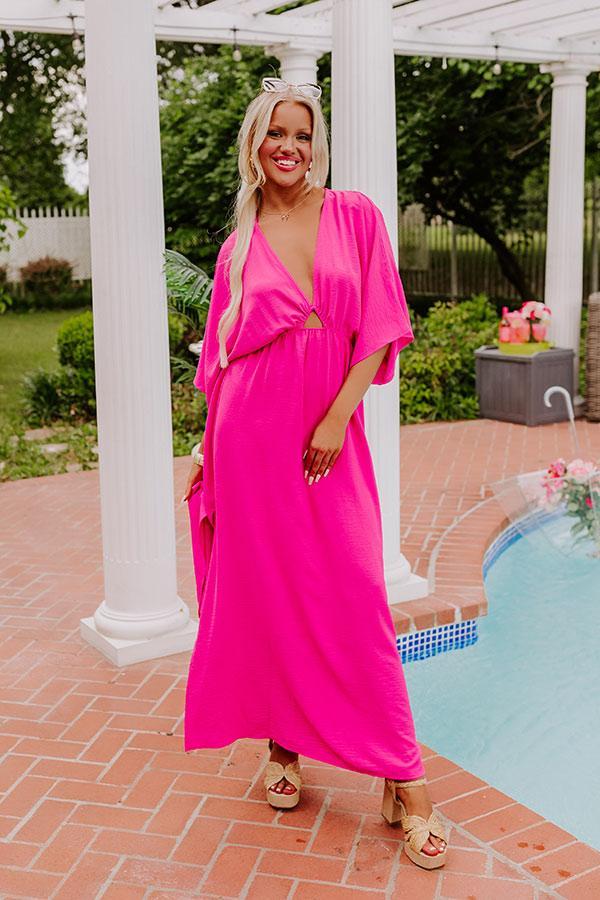 Tulum Vacay Maxi Dress in Fuchsia Product Image