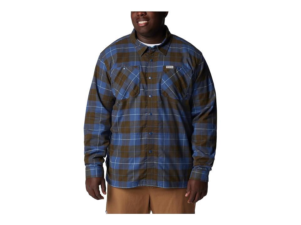 Columbia Big Tall Cornell Woods Fleece Lined Shirt Jacket (Dark Mountain/Shasta Woodsman Tartan) Men's Clothing Product Image