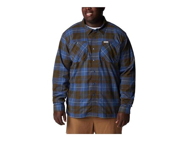 Columbia Big Tall Cornell Woods Fleece Lined Shirt Jacket (Dark Mountain/Shasta Woodsman Tartan) Men's Clothing Product Image