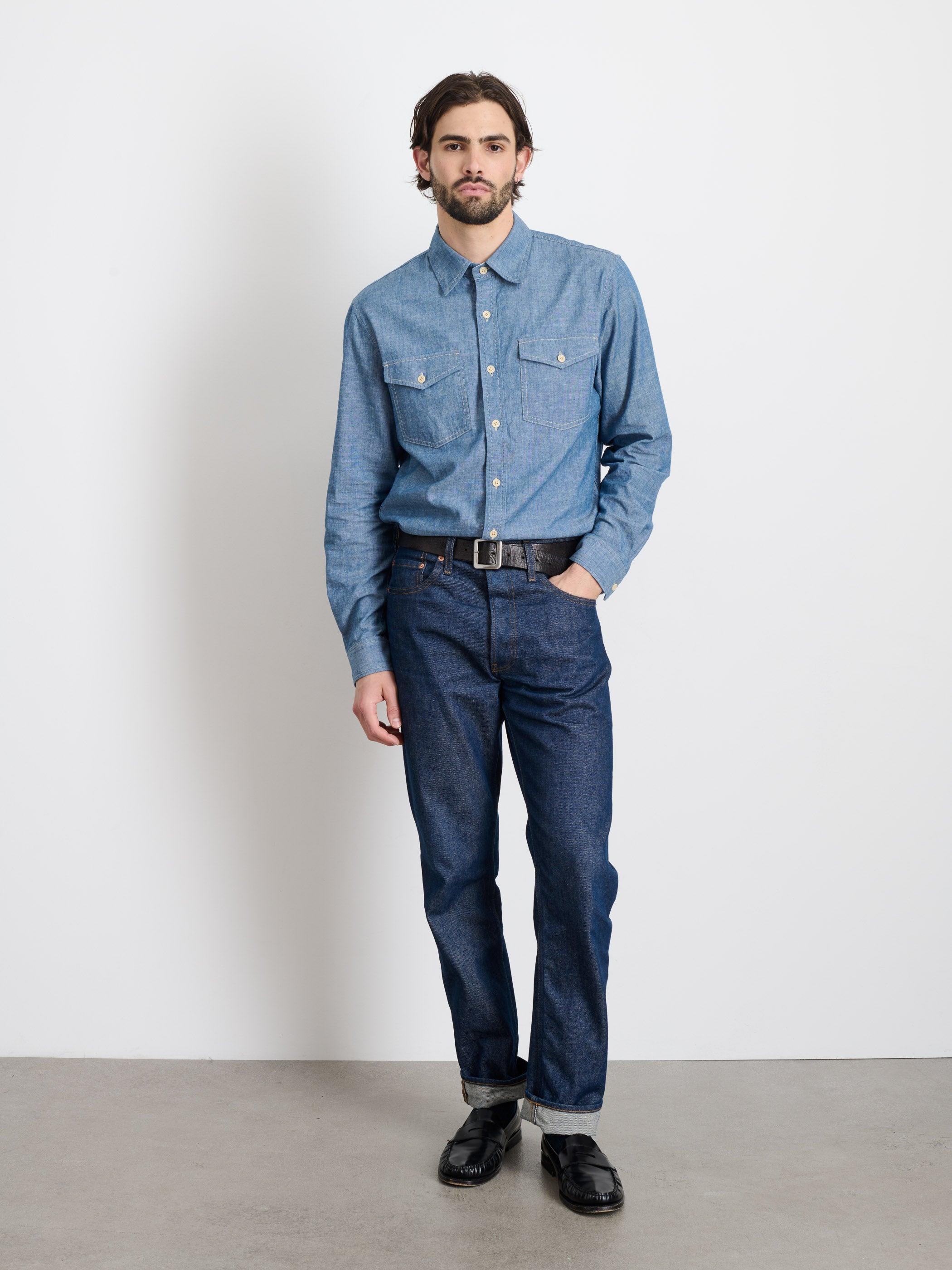 Fred Shirt In Chambray Male Product Image