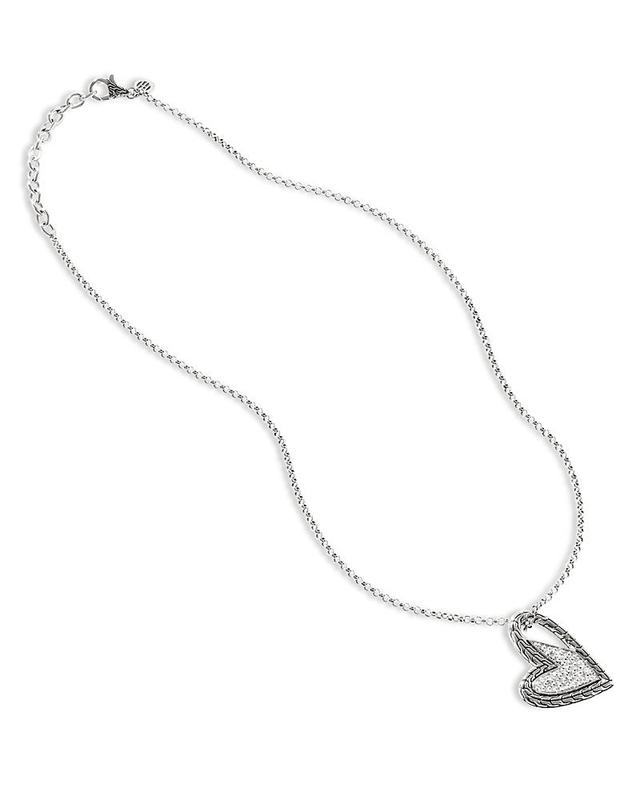 John Hardy Sterling Silver Classic Chain Manah Diamond Pave Pendant Necklace, 18 Product Image