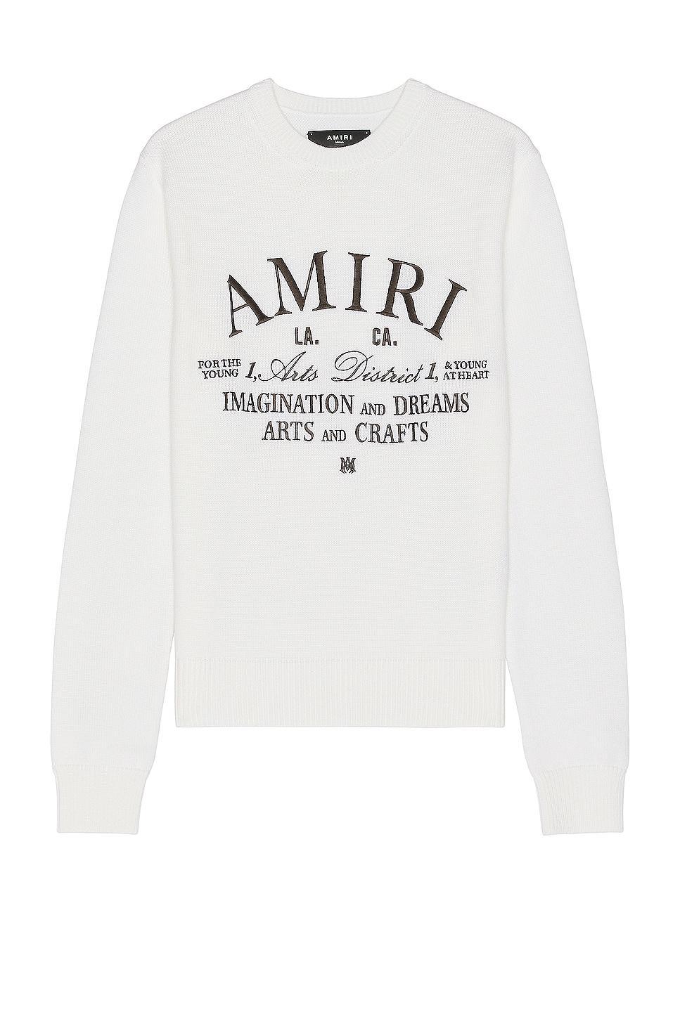 Amiri Arts District Crewneck in Alabaster - Cream. Size XL/1X (also in L, M, S). Product Image