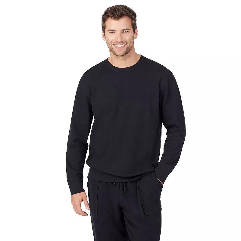 Mens Cuddl Duds Essentials Pajama Top Black Product Image