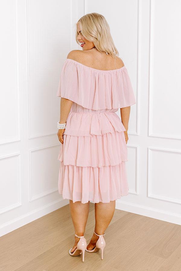 Passion For Pinot Ruffle Dress In Pink Product Image