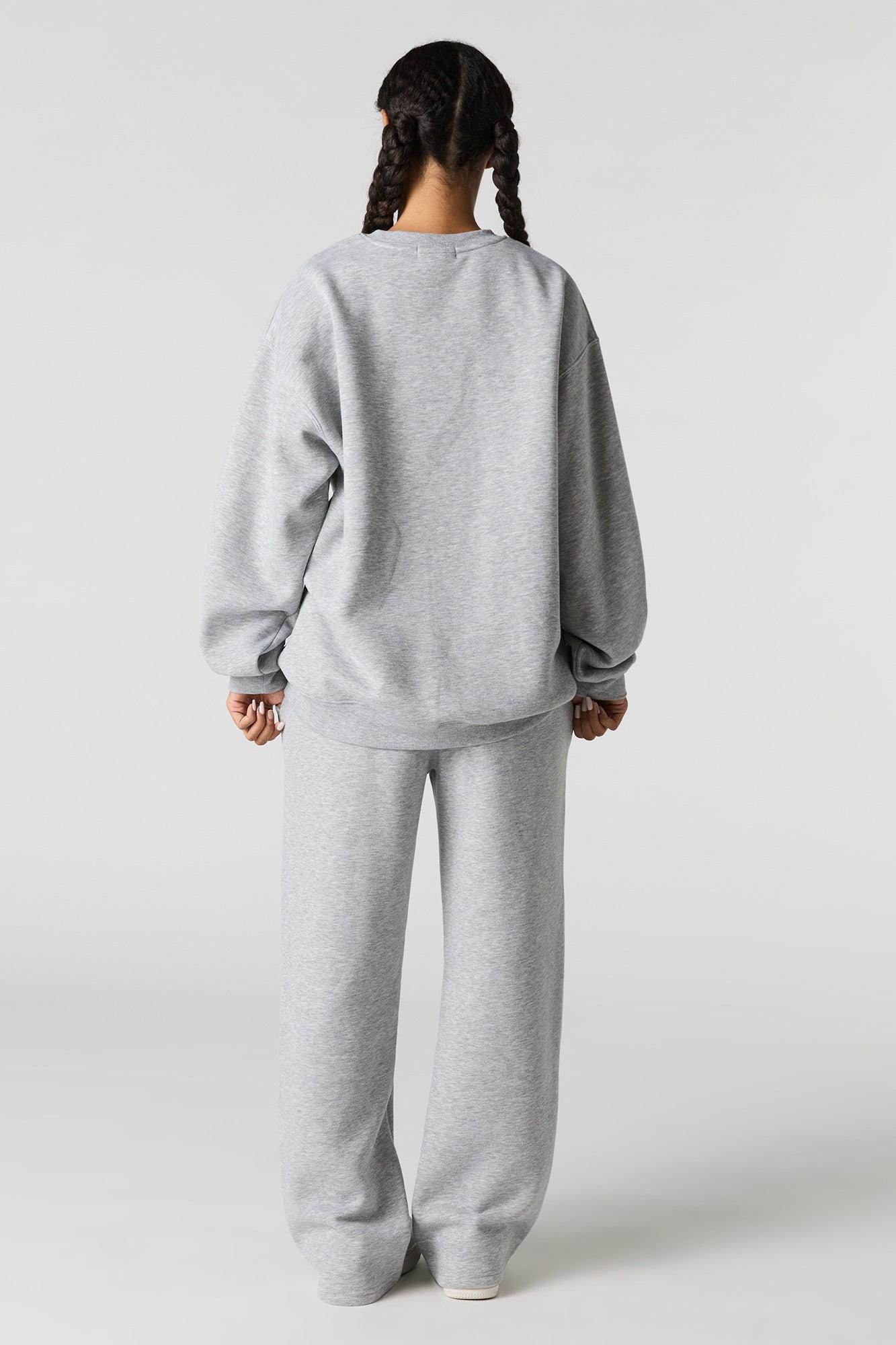 Graphic Fleece Wide Leg Sweatpant Female Product Image