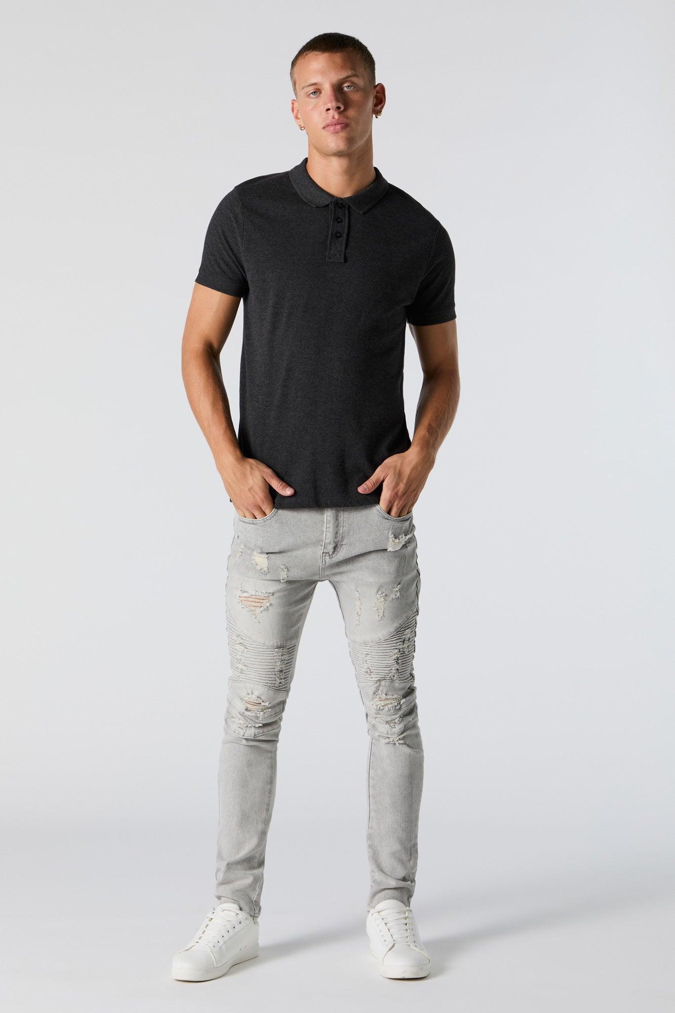 Distressed Skinny Moto Jean Male Product Image