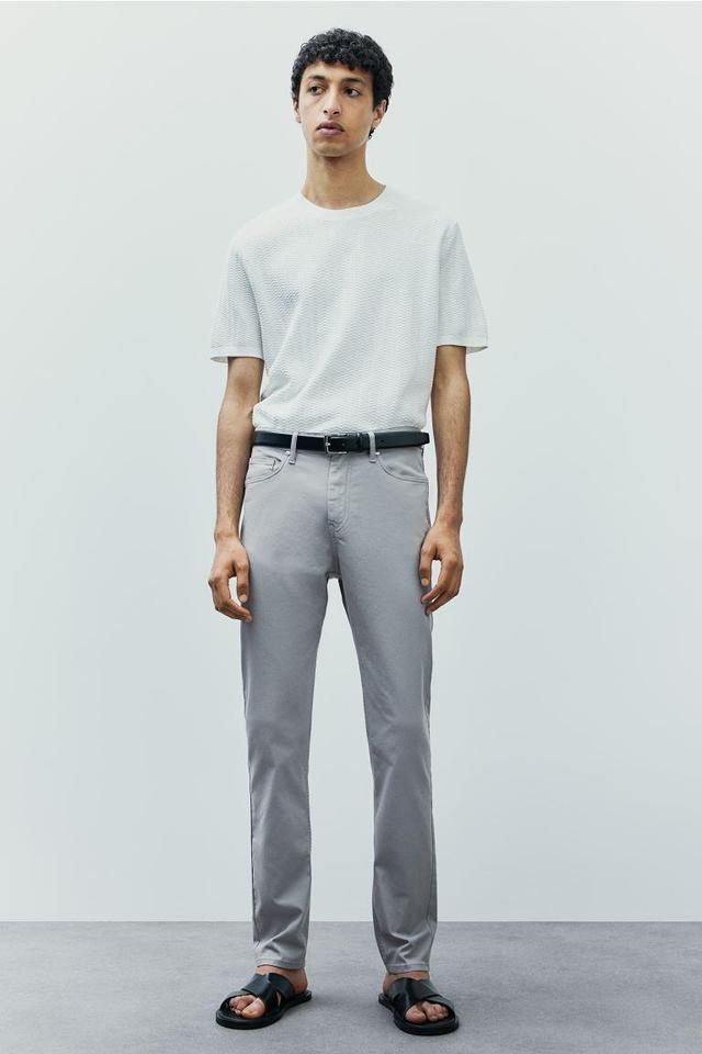 Slim Fit Cotton Twill Pants Product Image