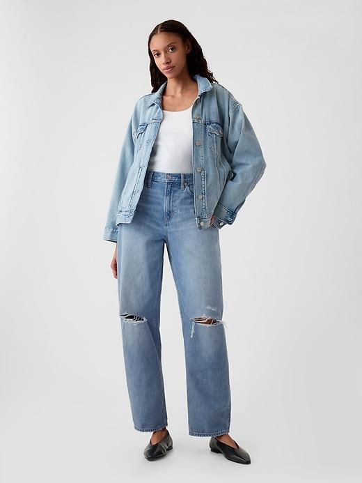 High Rise Barrel Jeans product image