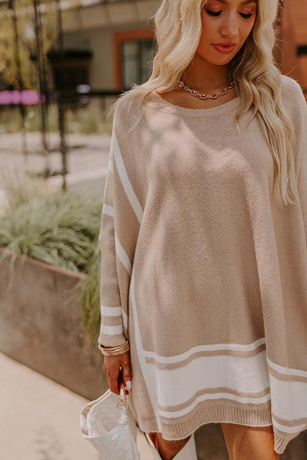 Cozy Lifestyle Oversized Sweater in Iced Latte Product Image