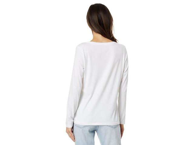 L.L.Bean Petite Soft Stretch Supima Tee Scoop Neck Long Sleeve Women's Clothing Product Image