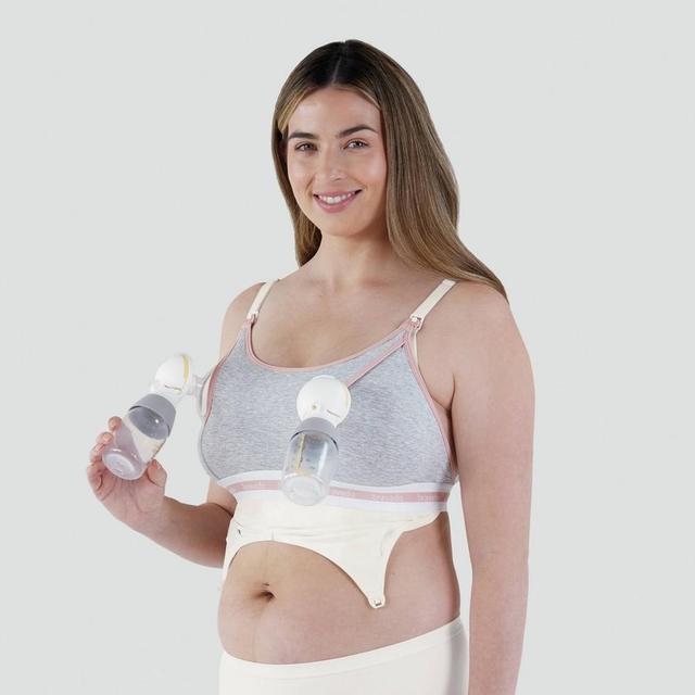 Bravado! Designs Womens Clip and Pump Hands-Free Nursing Bra Accessory - Dove Heather Product Image