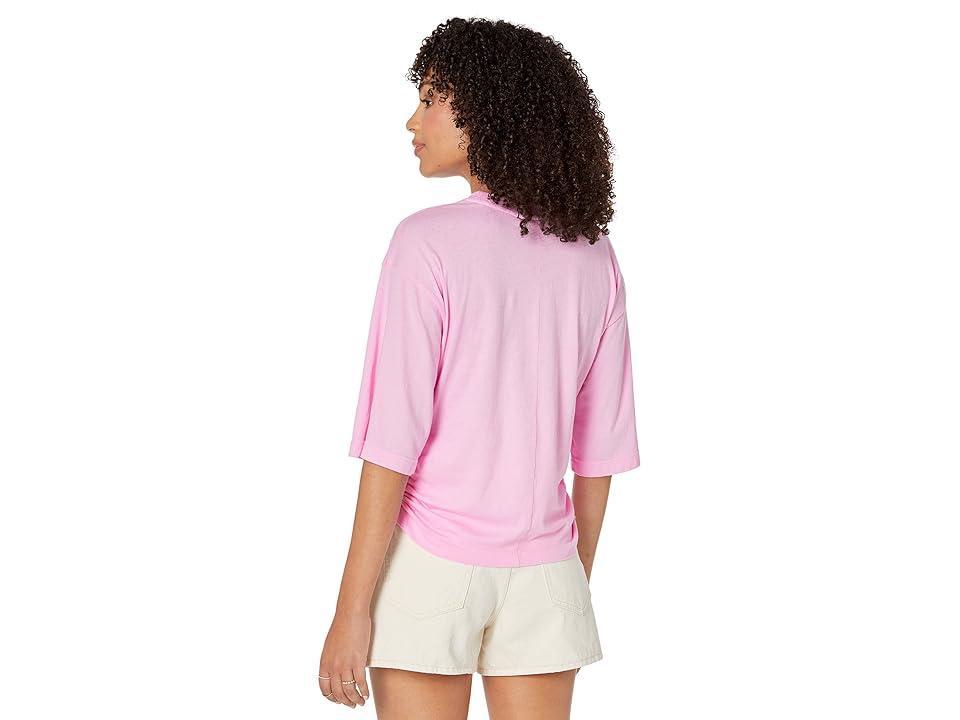 LAmade South Bay Shirred Tee (Begonia) Women's T Shirt Product Image