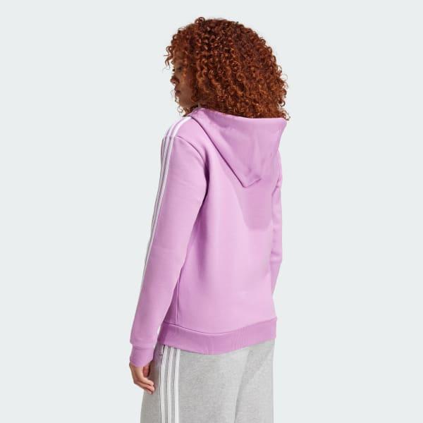 Essentials 3-Stripes Full-Zip Fleece Hoodie Product Image