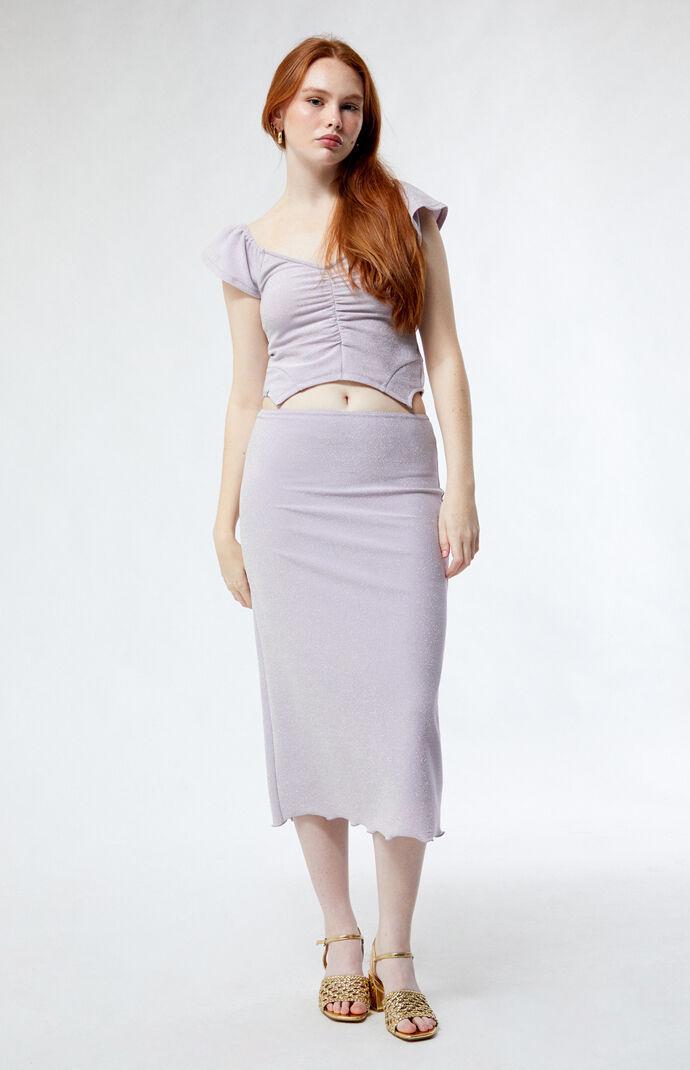 CIRCUS NY Womens Ayra Frost Midi Skirt - Product Image