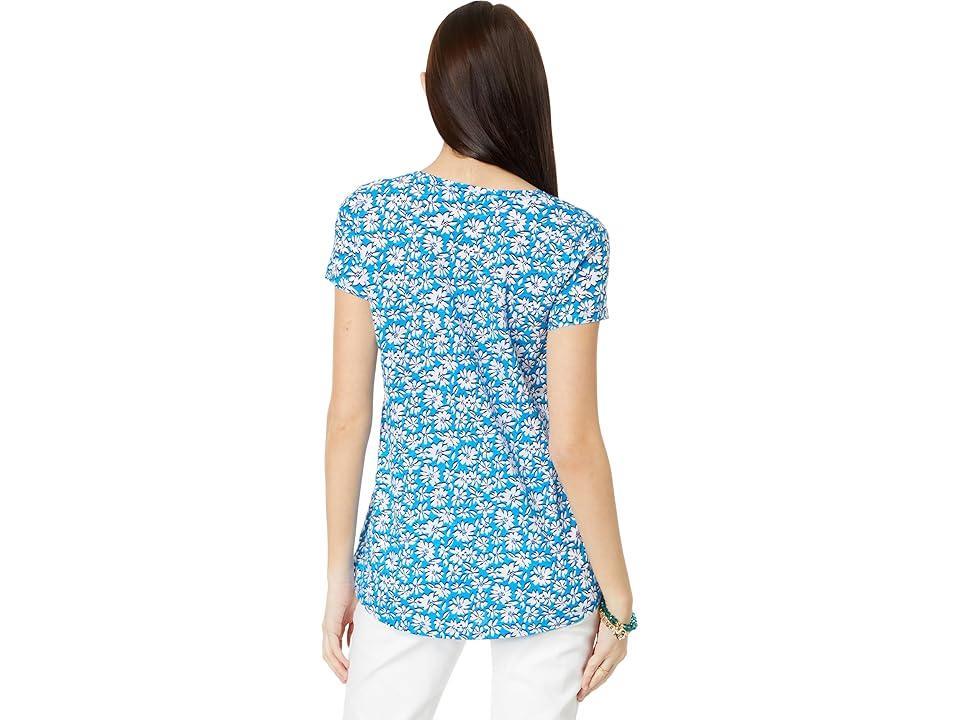 Lilly Pulitzer Etta V-Neck (Lunar Palm Beach Petals) Women's Clothing Product Image