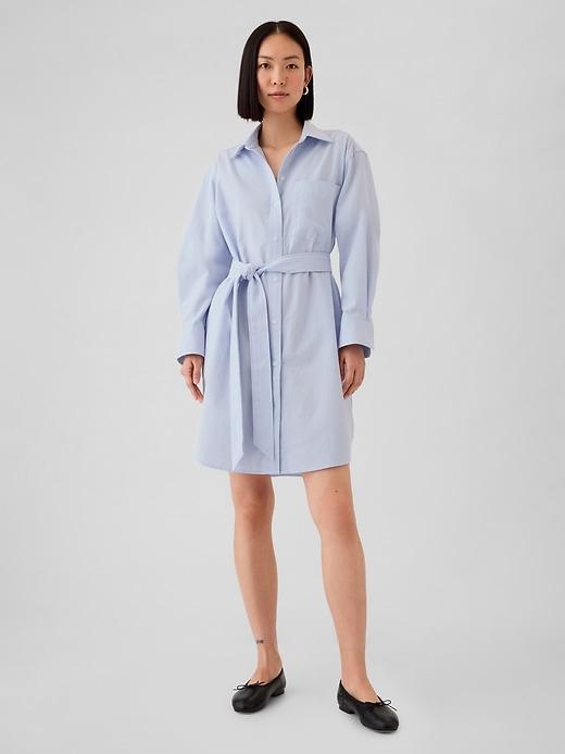 Organic Cotton Oxford Mini Shirtdress Product Image