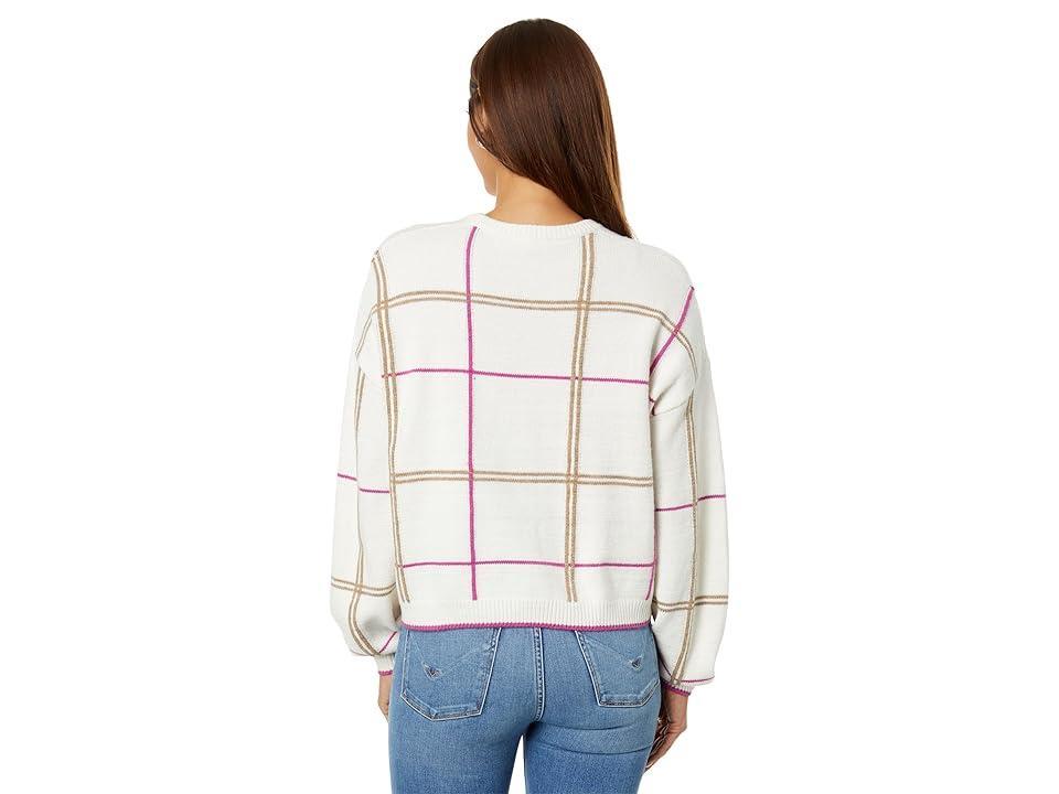 Splendid Greta Windowpane Plaid Jacquard Sweater Product Image