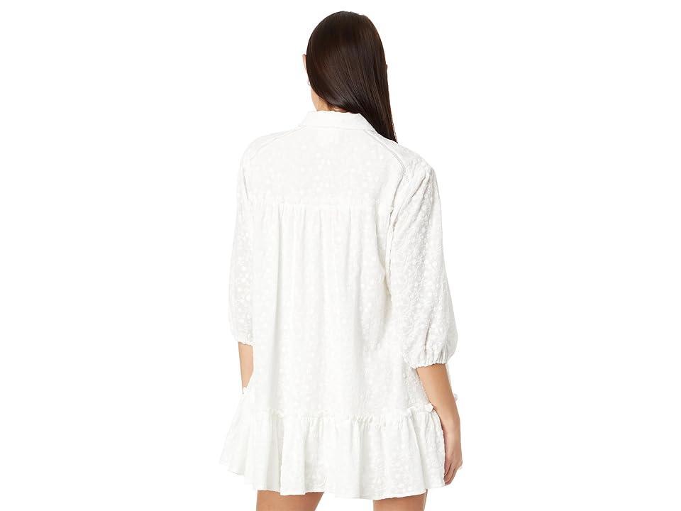 line and dot Angelica Mini Dress (Ivory) Women's Clothing Product Image