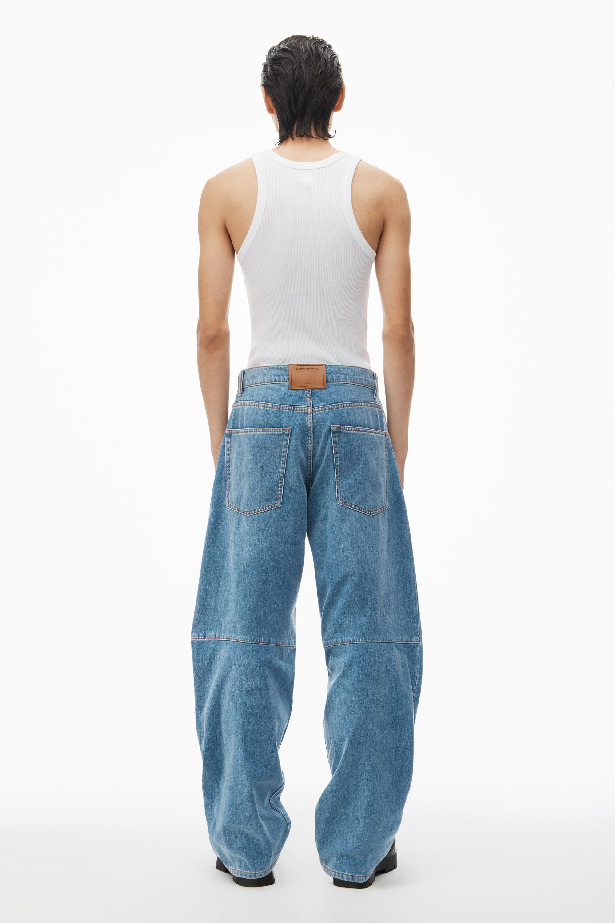 High-waist Ballon Jeans In Brushed Denim Product Image