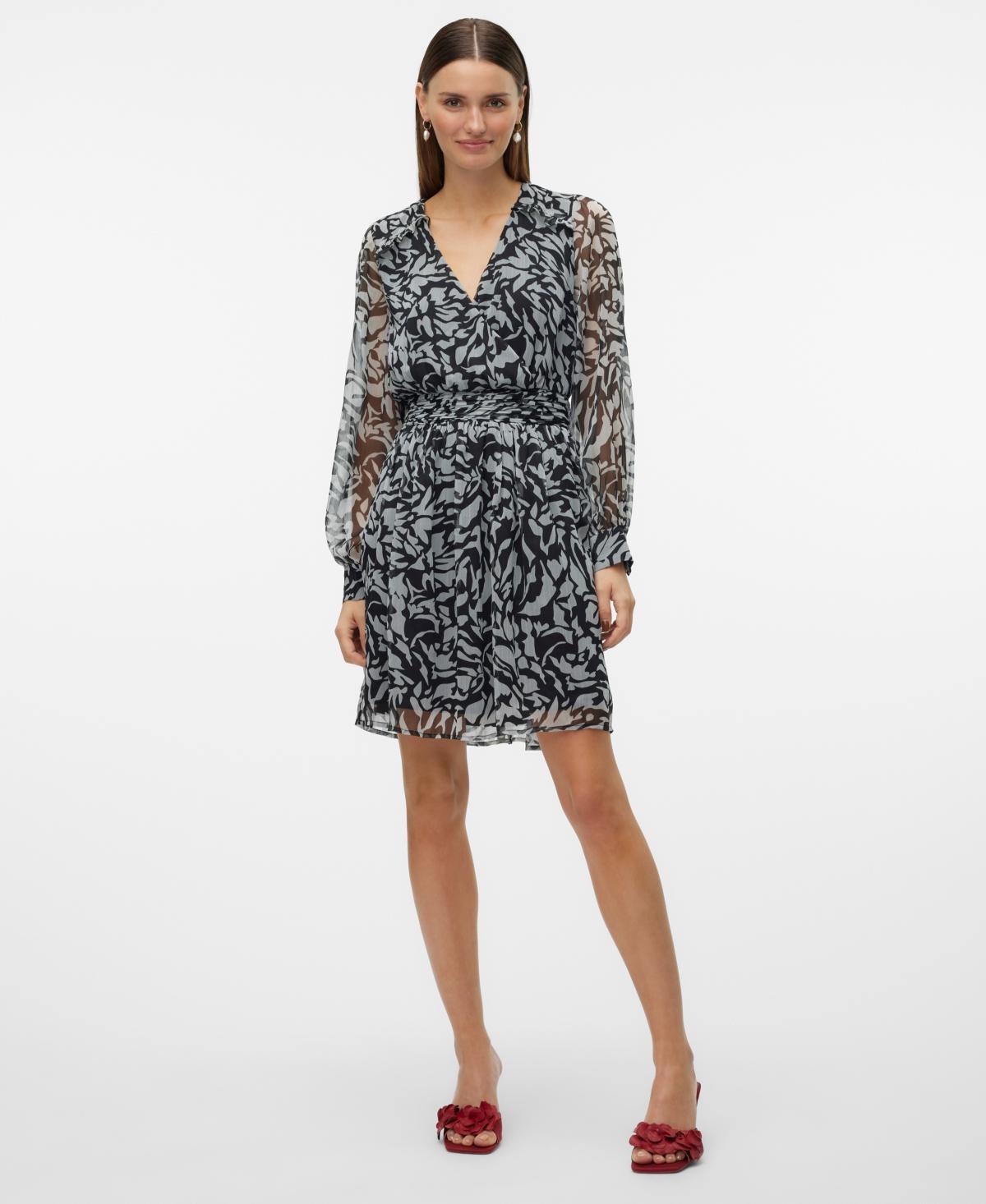 Vero Moda Womens Smila V-Neck Printed Dress product image