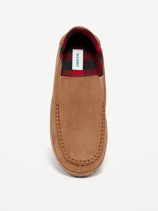 Faux-Suede Moccasin Slippers Product Image