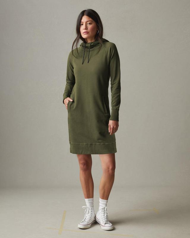 Hoodie Dress - Moss Female Product Image