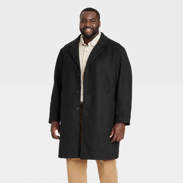 Mens Big & Tall Heavyweight Overcoat - Goodfellow & Co Black 3XL Product Image