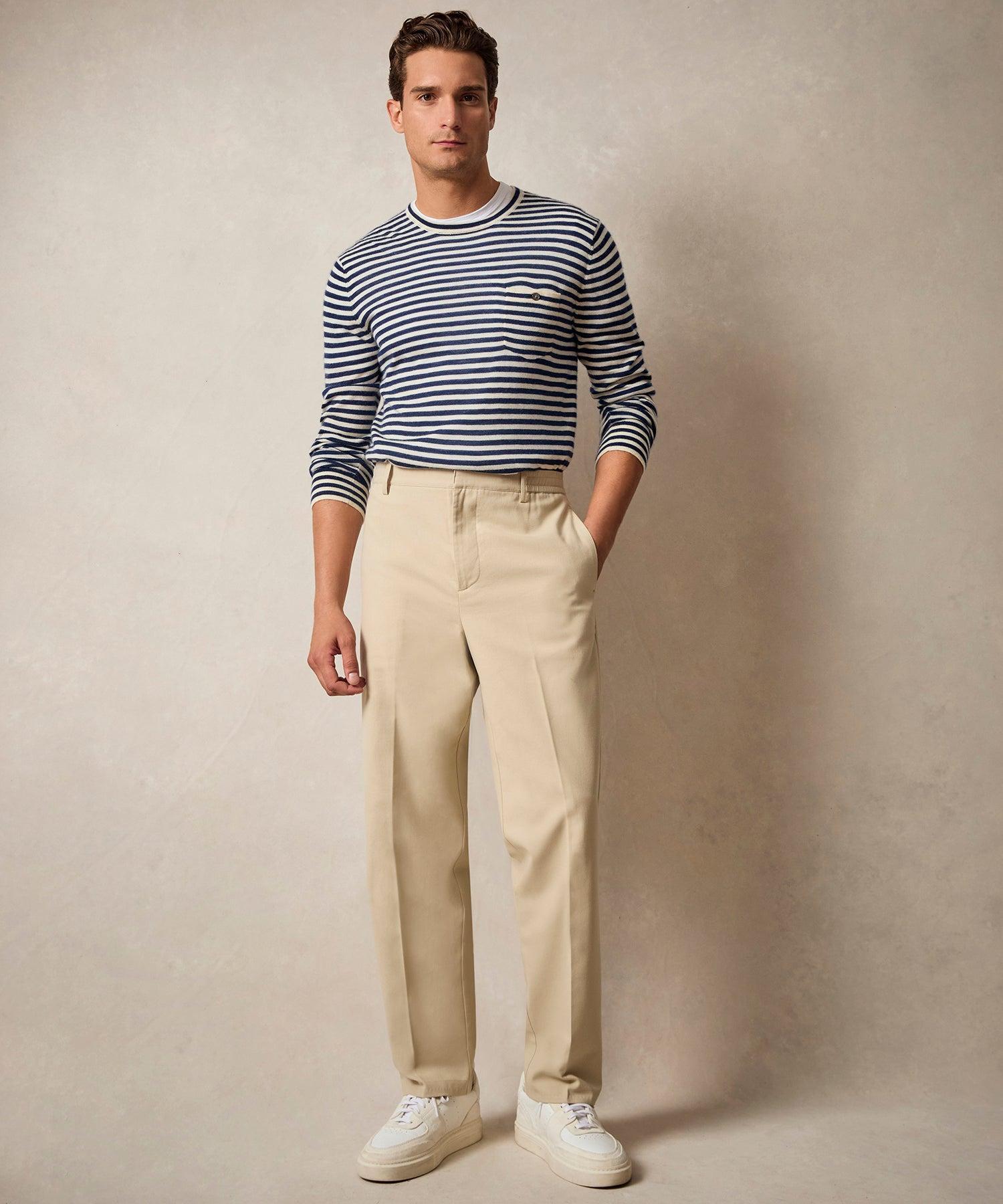 Italian Cotton Gramercy Trouser in Sand Male Product Image