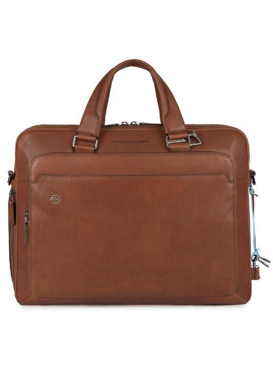 PIQUADRO Leather Brown Workbook Briefcase Product Image