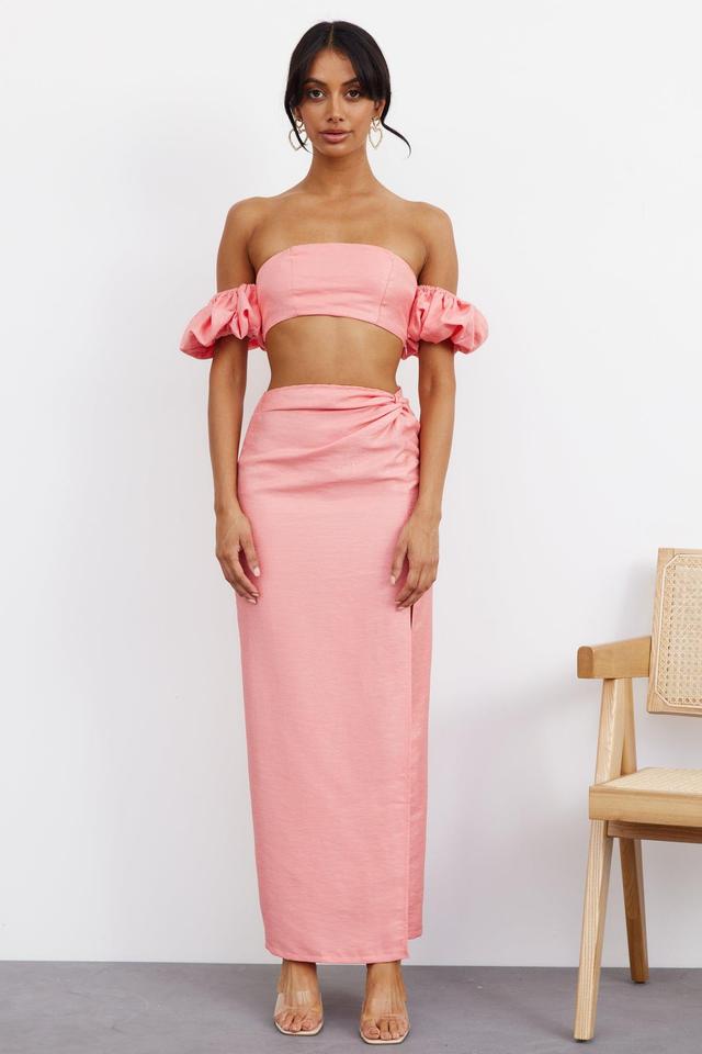 My Love Dive Maxi Skirt Pink Product Image