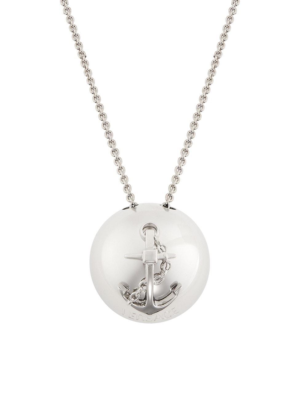 Womens Nautical Silvertone Pendant Necklace Product Image