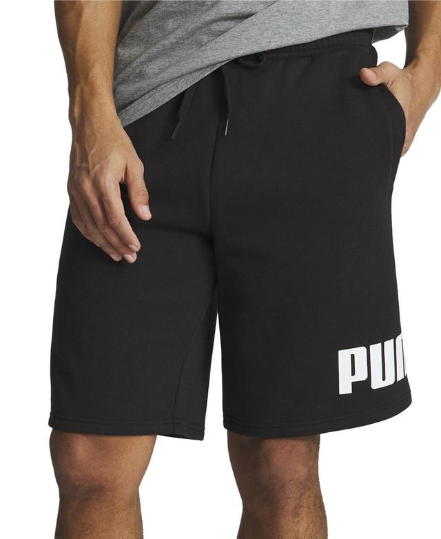 Puma Mens Regular-Fit Big Logo-Print Fleece 10 Shorts Product Image