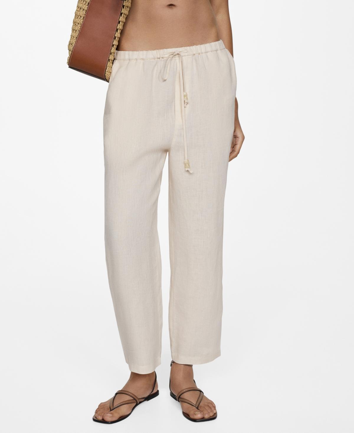 Women's 100% Linen Jogger Trousers Product Image